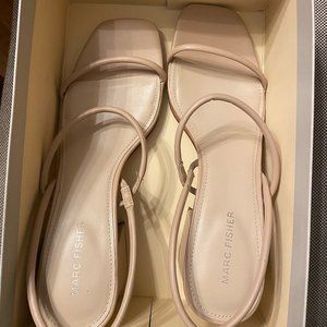 MARC FISHER GALVIN SANDAL - Nude - Size 10